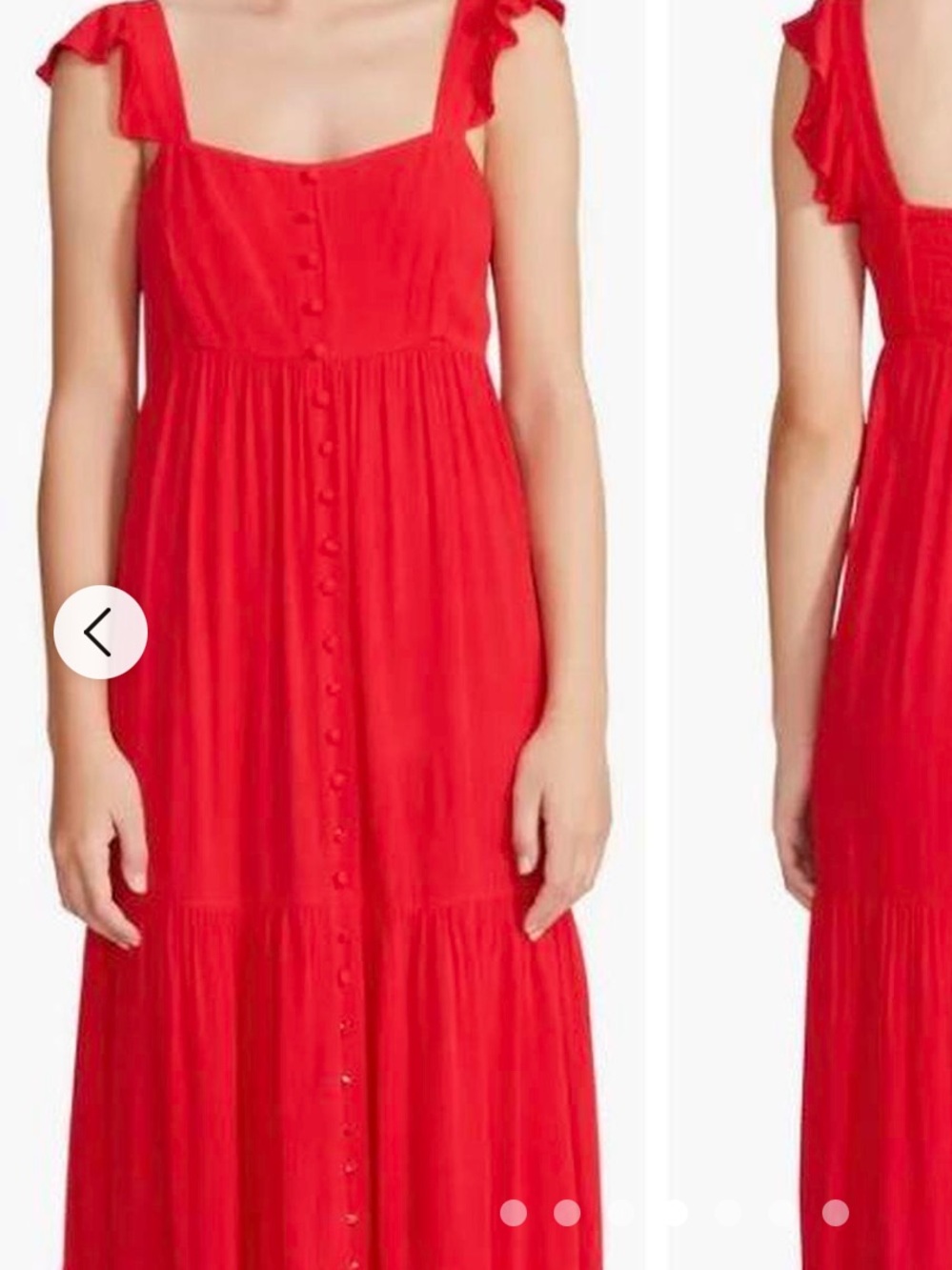 BB Dakota Scarlet Ruffled Maxi Dress NWT